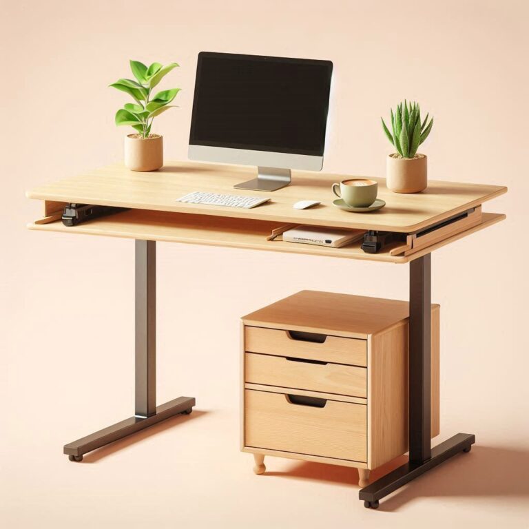 Adjustable Standing Desk with Drawers